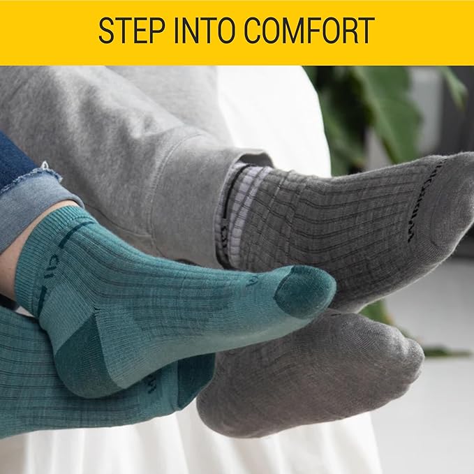 Wide Open No Show Merino Wool Socks for Women - Everyday Ankle Socks for Wide Feet