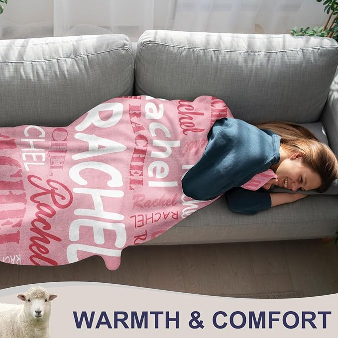 Ships Next Day, Personalized Blankets and Throws Custom Blanket with Name Customized Flannel Blanket for Kids Christmas Blanket Gifts for Teen Girls Boys