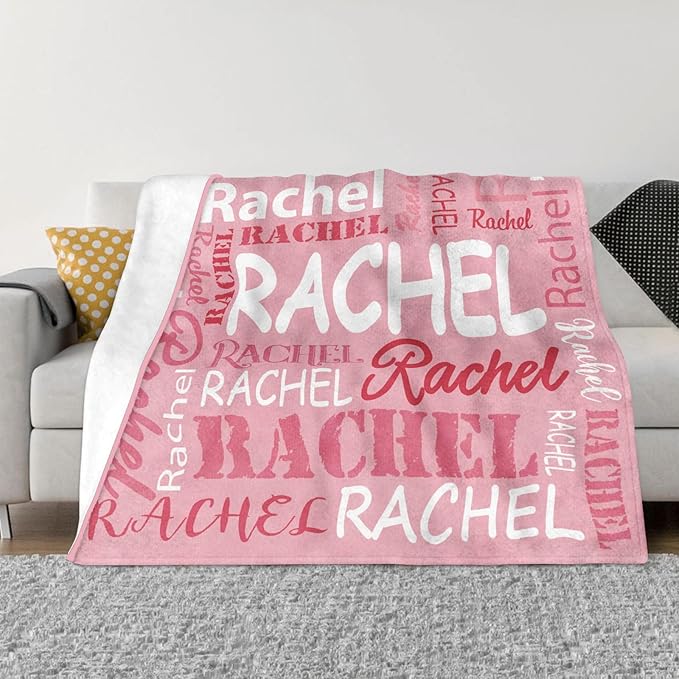 Ships Next Day, Personalized Blankets and Throws Custom Blanket with Name Customized Flannel Blanket for Kids Christmas Blanket Gifts for Teen Girls Boys