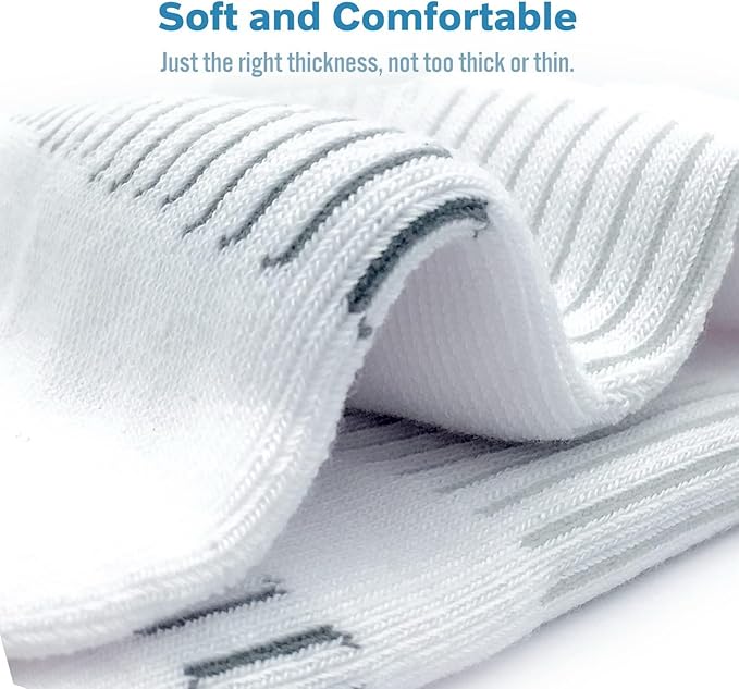 BERING Women's Athletic Running Cushioned Ankle Socks (6 Pairs)