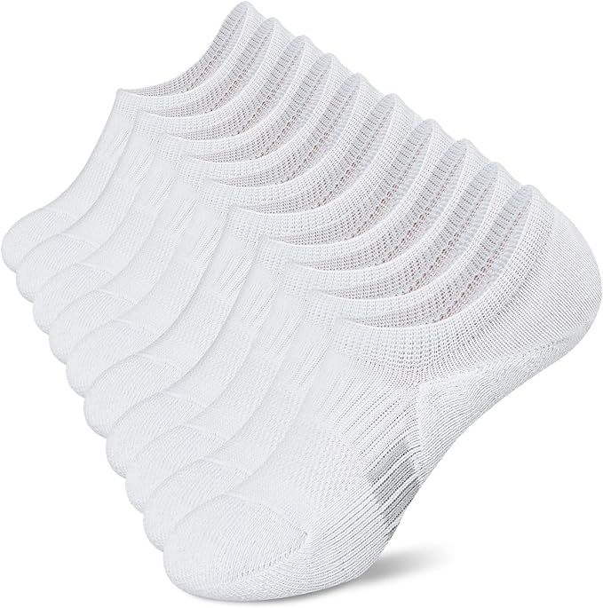 No Show Socks Womens Athletic Cushion Ankle Footies Low Cut 5-6 Pairs