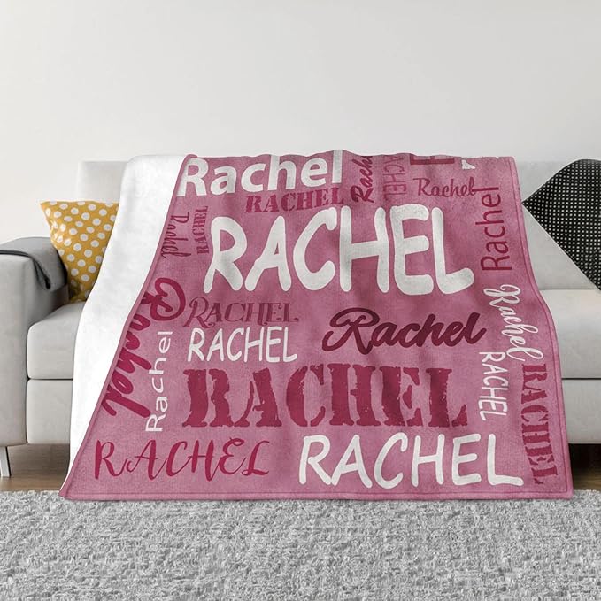 Ships Next Day, Personalized Blankets and Throws Custom Blanket with Name Customized Flannel Blanket for Kids Christmas Blanket Gifts for Teen Girls Boys