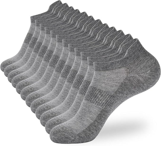 Ankle Socks Women's and Mens - 6/10 Pairs Low Cut Tab & No Show Athletics Running Socks