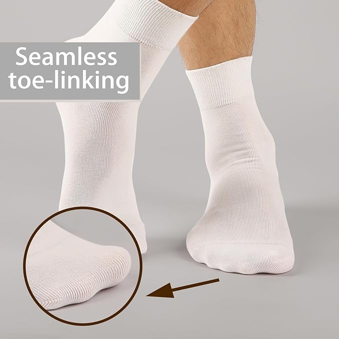 FGZ Mens Crew Socks Breathable Cotton Soft Casual Thin Socks for Work,Sport & Everyday Wear,5 Pairs