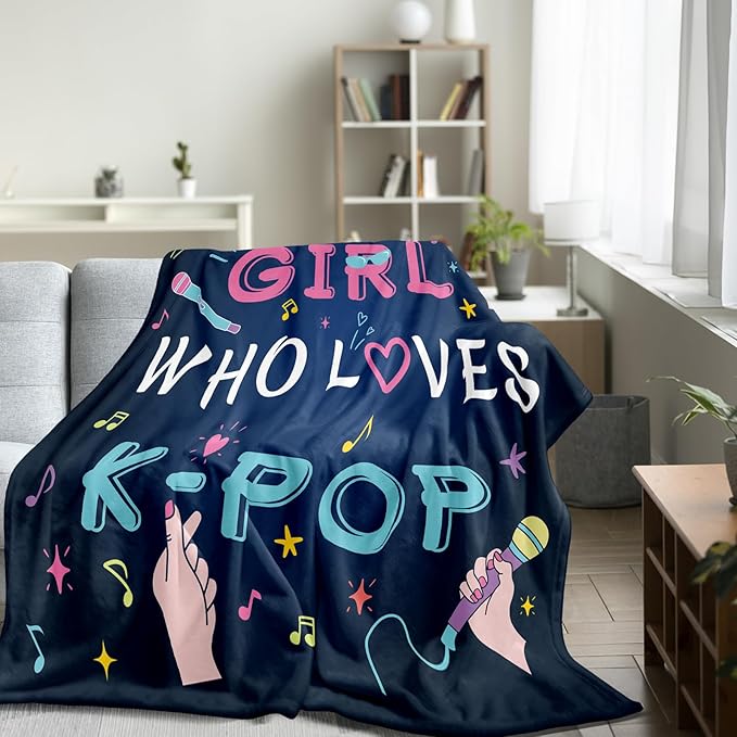 TI-EDC Kpop Merch, K Drama Gifts, Korean Stuff, K Pop Gifts for Teen Girls & Women, K Pop Throw Blanket 40x30in, Christmas Blanket
