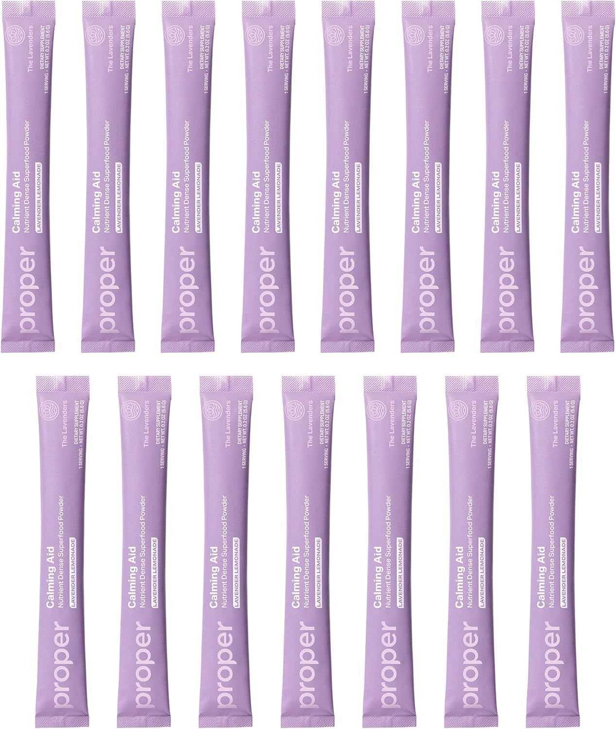 Proper, The Lavenders Calming Aid. Sleep and Relaxation Drink Mix. GABA L-Theanine Supplement with Magnesium, Lavender, Lemon Balm, and Ashwagandha. Natural Calm Stress Support Supplements