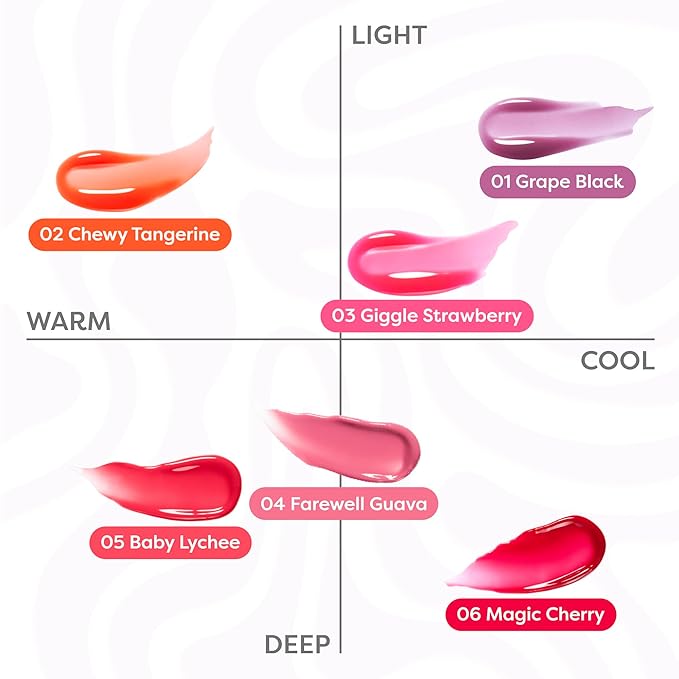 COLORGRAM FRUITY GLASS GLOSS 03 GIGGLE STRAWBERRY | Non-Sticky Glossy Lip Tint with Glass-Like Shine | Long-Lasting Hydrating Lip Gloss for Smooth & Plump Lips