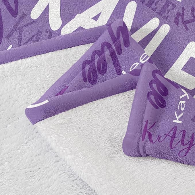 Ships Next Day, Personalized Blankets and Throws Custom Blanket with Name Customized Flannel Blanket for Kids Christmas Blanket Gifts for Teen Girls Boys