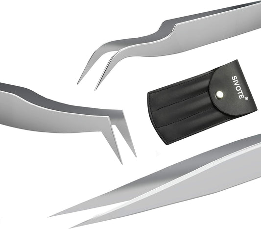 SIVOTE Lash Tweezers for Eyelash Extensions Tweezers for Volume, Isolation & Classic Lashes