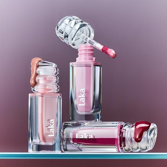 Laka Maxi Glayer Tint 3.8g/0.13oz., Glass Layer of Gloss, Ultra Glow & Vivid Layerable Pigments, High Shine Lip Oil, K-Beauty (#607 Kaya)