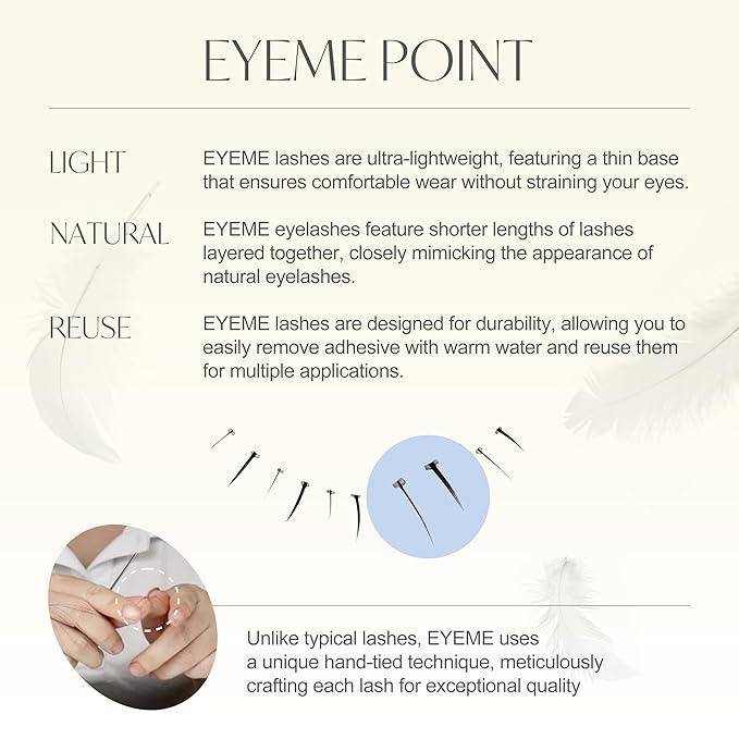 EYEME Eyelash x Artist Collaboration NO.03 – 5 Set Pack, Soft & Natural False Eyelashes, Lightweight Lashes for a Subtle Yet Defined Lash Enhancement, Glue Not Included, K-Beauty