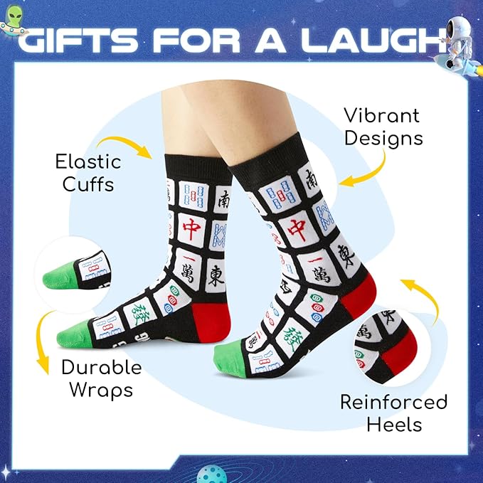 Zmart K Pop Mahjong Theater Gifts - Kpop Mahjong Musical Broadway Socks for Women Men