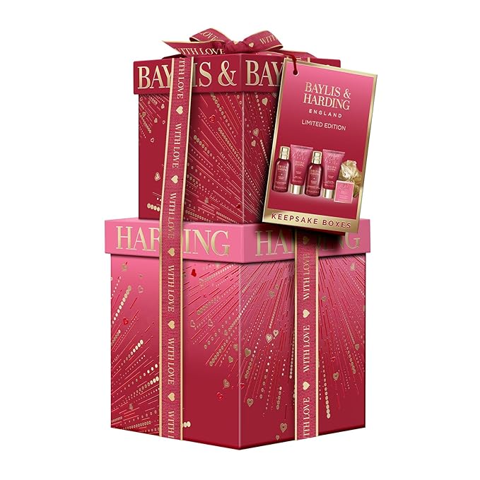 Baylis & Harding Midnight Cherry Luxury Pamper Present Gift Set - Vegan Friendly