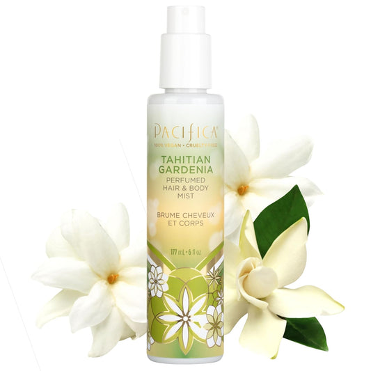 Pacifica Beauty, Tahitian Gardenia Hair Perfume & Body Spray, Citrus Gardenia and Jasmine Notes, Clean Perfume & Fragrance, Vegan & Cruelty Free, Phthalate-Free, Paraben-Free