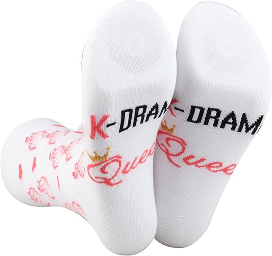 CENWA 1 Pair K-Drama Queen Socks K-pop Merchandise K Drama Fan Gift Kdrama Lovers Socks
