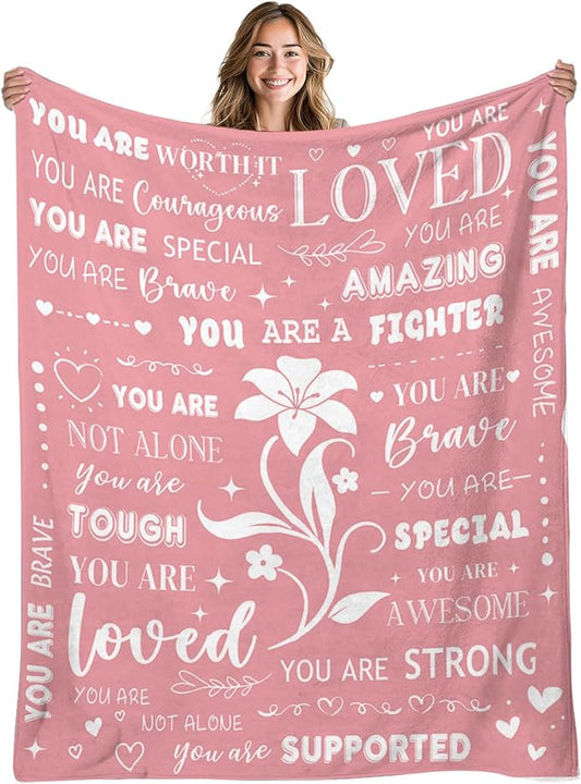 Get Well Blanket Gift for Women, Warm Recovery Blanket for Her, Best Get Well Soon Gifts for Women, Flannel Blankets for Couch, Sofa, Travel, Gifts for Christmas Thanksgiving Day 50x60