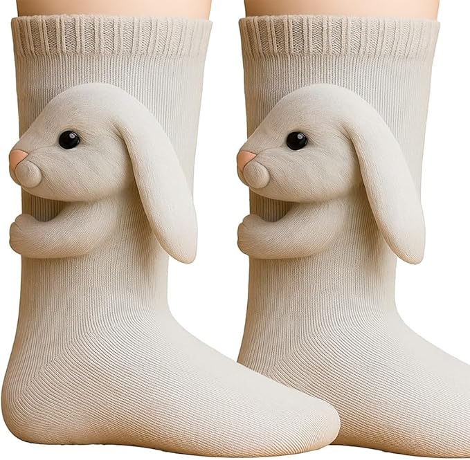 Animal Socks, Cute Plush Animals Hug Sock for Women, Long Stocking Sock for Christmas Gifts, Cozy Fall & Winter