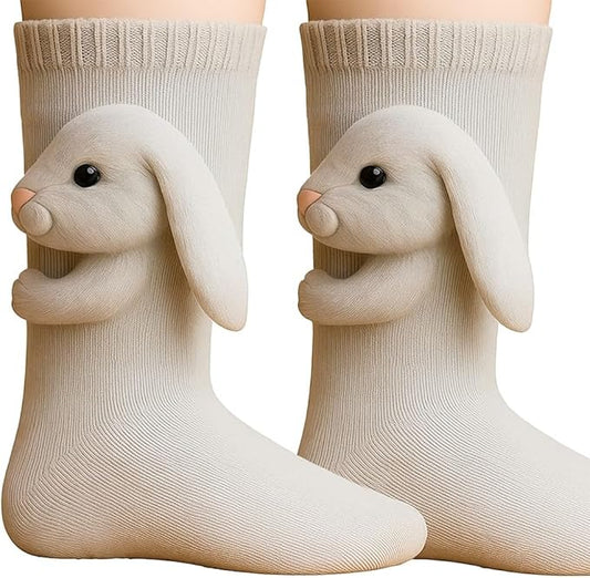 Animal Socks, Cute Plush Animals Hug Sock for Women, Long Stocking Sock for Christmas Gifts, Cozy Fall & Winter