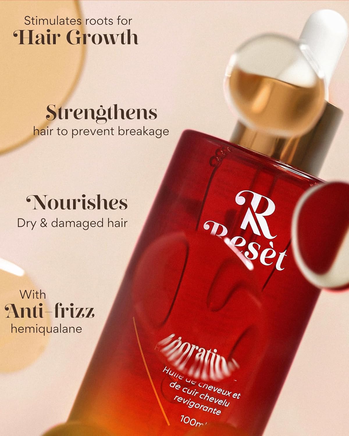 Hair Growth Oil | Natural Hair Regrowth Rosemary Oil for Hair Growth | Scalp & Hair Loss Treatment for Dry, Damaged Hair for Women & Men, 100 ml