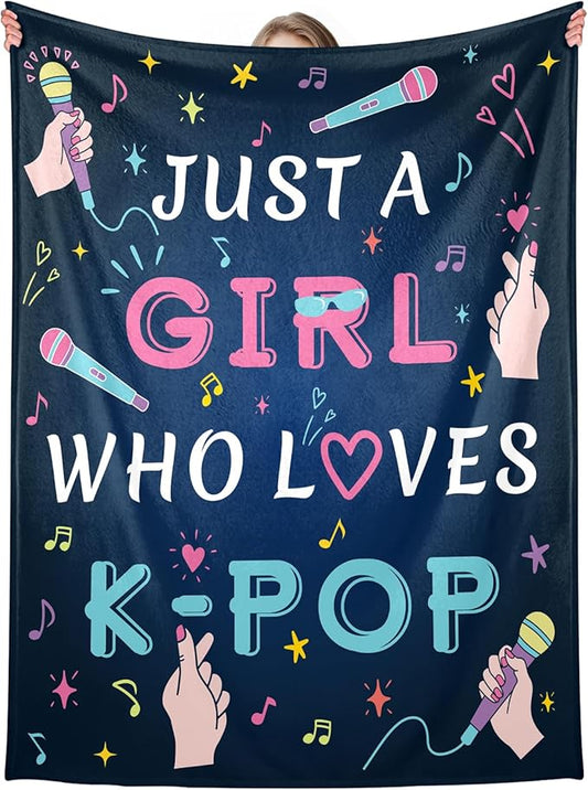 TI-EDC Kpop Merch, K Drama Gifts, Korean Stuff, K Pop Gifts for Teen Girls & Women, K Pop Throw Blanket 40x30in, Christmas Blanket