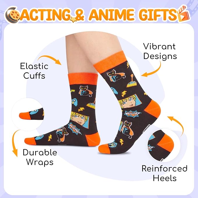 Zmart Gifts for Kpop Lovers - Anime Mahjong Broadway Musical Theater Gaming Socks