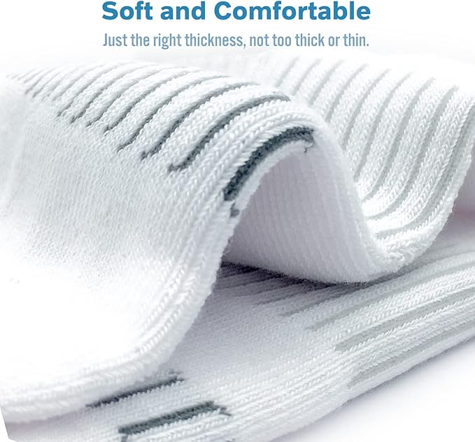 BERING Women's Athletic Running Cushioned Ankle Socks (6 Pairs)