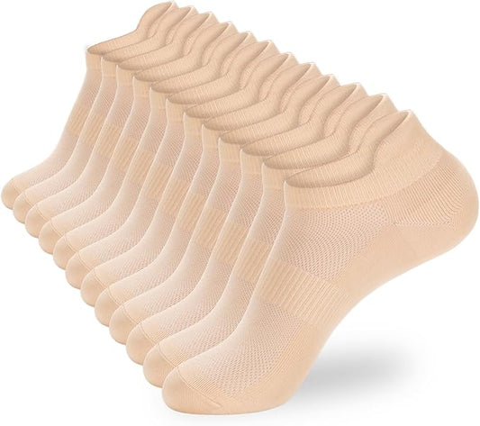 Ankle Socks Women's and Mens - 6/10 Pairs Low Cut Tab & No Show Athletics Running Socks