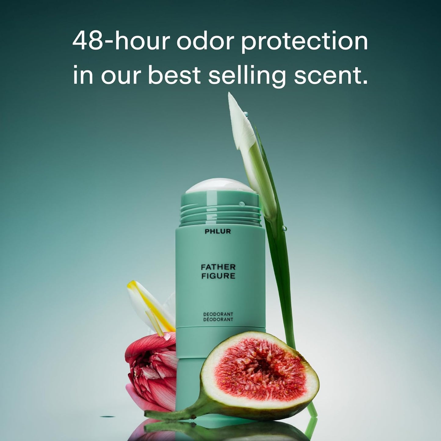 PHLUR Father Figure Natural Deodorant - 48 Hour Odor Protection Baking Soda Free & Aluminum Free Deodorant - Salicylic Acid, Arrowroot Powder & Tamanu Oil - No Residue or Irritation