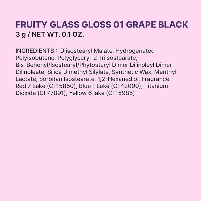 COLORGRAM Fruity Glass Gloss 04 Farewell Guava | Non-Sticky Glossy Lip Tint with Glass-Like Shine | Long-Lasting Hydrating Lip Gloss for Smooth & Plump Lips