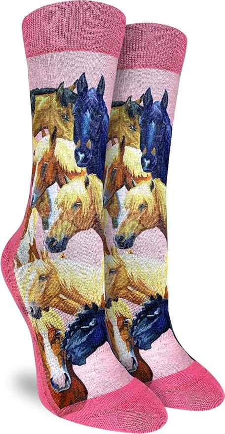Cows in a Field Cotton Crew Socks by Good Luck Sock