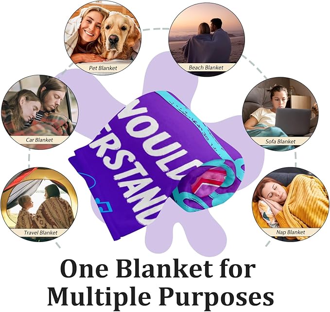 TI-EDC Kpop Merch K Drama Gifts, K Pop Merchandise, Korean Drama Things, K-Pop Gift Teen Girl & Women, Throw Blanket 80x60in, Pinkish Purple Gradient