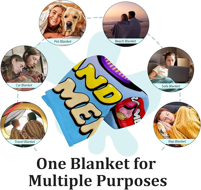 Kpop Blanket Gifts for Teens, Ramen Blanket for Fans, Trendy Kpop Merch Gifts for Young Adults, Ideal Gifts for Teens Young Adults, K Pop Gift Teen Girl Women, Christmas Throw Blanket 80x60in