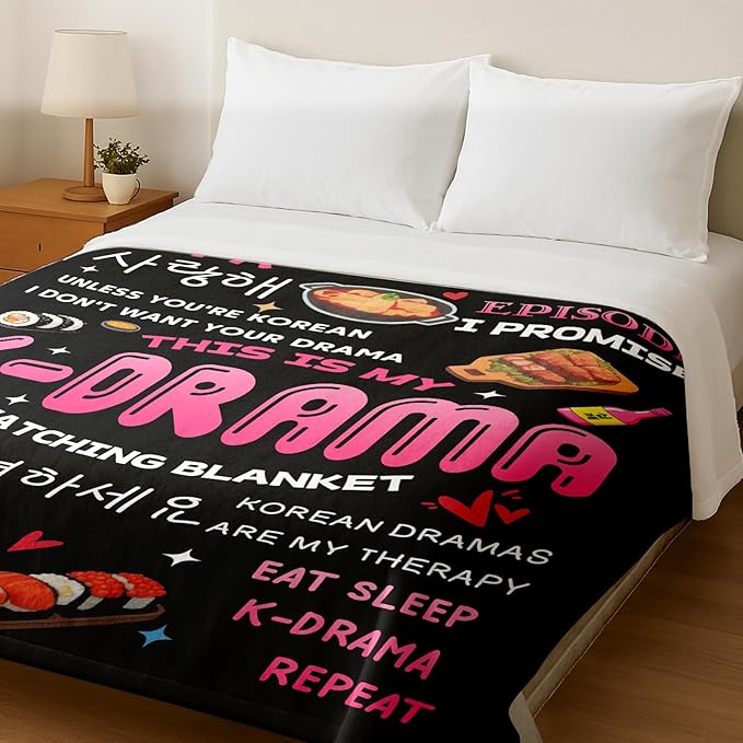Kpop Blanket Gifts for K-Pop Fans - Super Soft Flannel Kpop Blankets for Girls Teen Fans Bedding Couch Sofa - Korean Kpop Merch Fandom Throw for Idol Lovers Dorm Decor Christmas (Style 03, 50 X 60)
