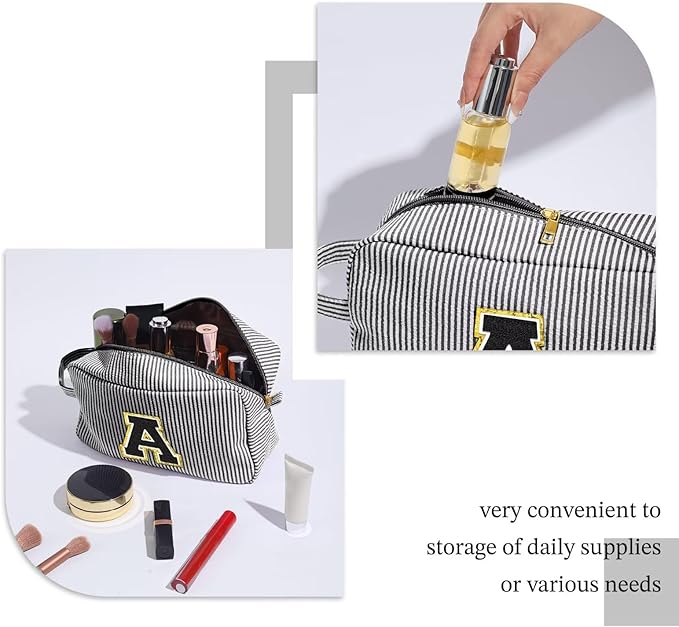 YOOLIFE Birthday Gifts for Mom, Mom Gifts from Daughter, Mother In Law Gifts, Mama Gift Idea, Personalized Gifts for Women, Initial Makeup Bag for Women Z