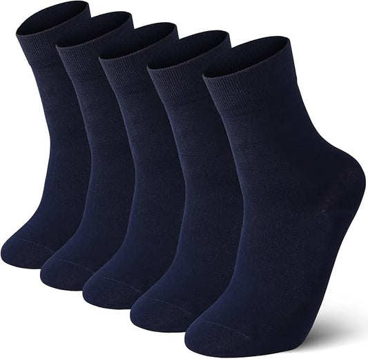 FGZ Mens Crew Socks Breathable Cotton Soft Casual Thin Socks for Work,Sport & Everyday Wear,5 Pairs