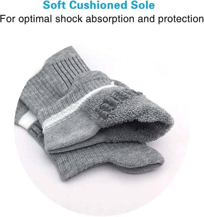 BERING Women's Athletic Running Cushioned Ankle Socks (6 Pairs)