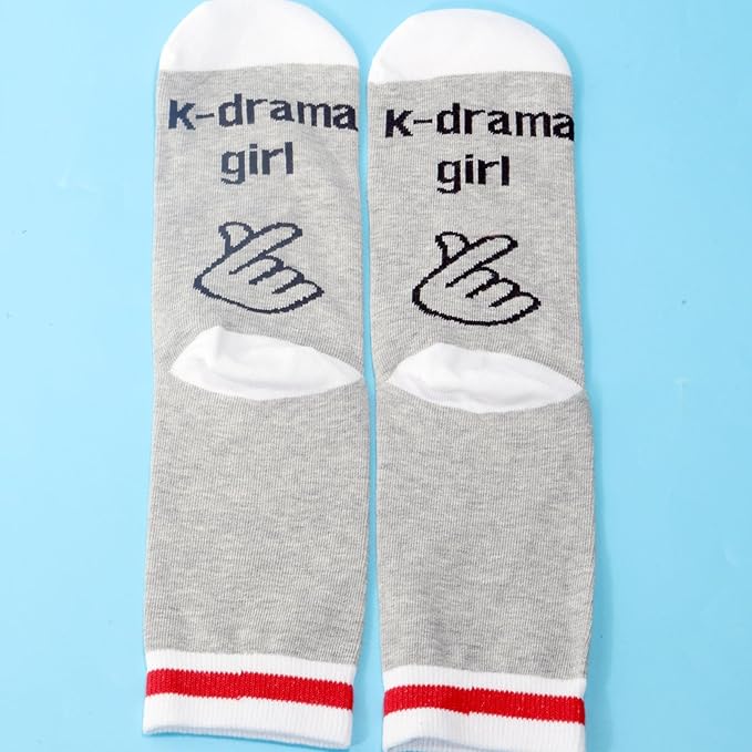 PWHAOO 1 Pair K-Drama Mama Socks K-pop Merchandise K Drama Fan Gift Kdrama Lovers Socks
