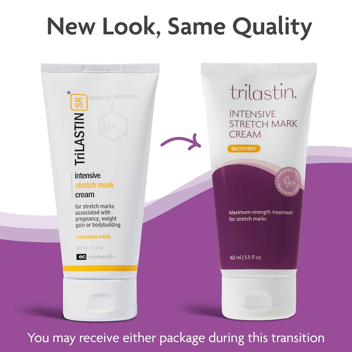 TriLASTIN-SR Intensive Stretch Mark Cream (5.5 oz.) for Pregnancy, Scar Cream and Moisturizing Lotion, Cocoa Butter, Scar Treatment, Hypoallergenic and Paraben-Free