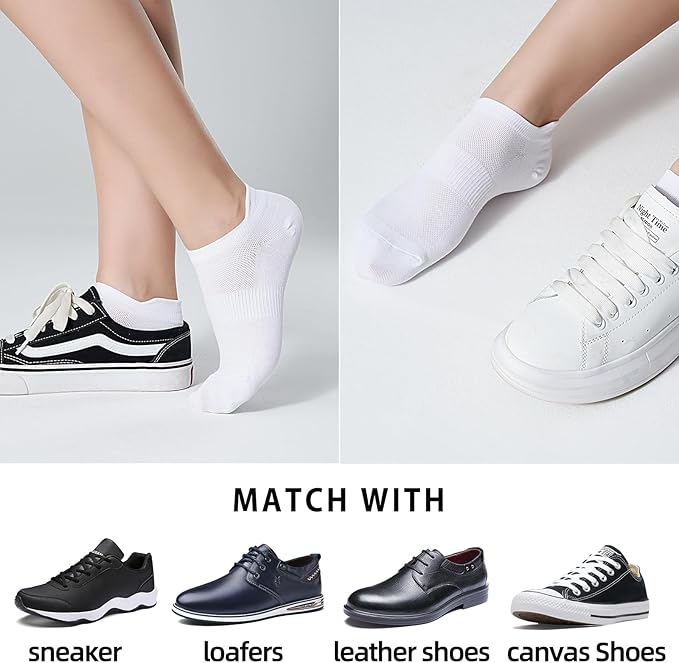 Ankle Socks Women's and Mens - 6/10 Pairs Low Cut Tab & No Show Athletics Running Socks