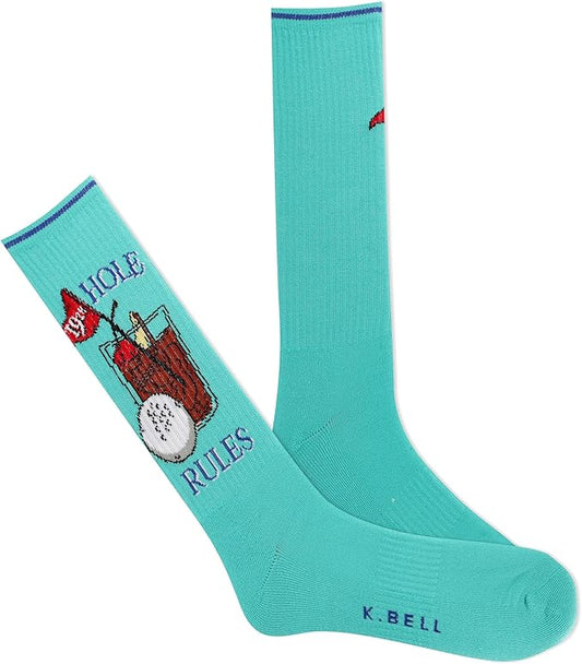 K BELL Men's Fun Sports & Outdoors Crew Socks