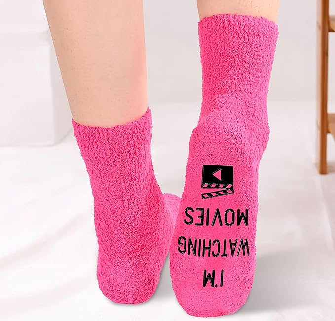 Movie Lover Gifts - Christmas Socks for Women, Funny and Horror Themed Gifts, Ideal for Movie Nights, Theater Gift