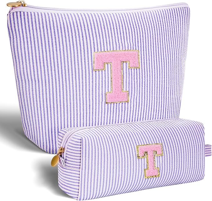 Teacher Appreciation Gifts,Thank You Gifts from Students,Birthday Teacher Retirement Gifts for Women,Teachers Day Gift Ideas,Makeup Bag Set Cosmetic Bag - Lavender,T