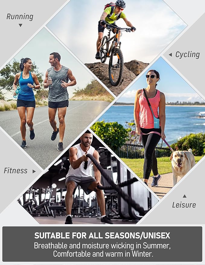 Airacker Athletic Running Ankle Cotton Socks, Low Cut Cushioned functional Anti-Blister Tab Sports Socks for Men Women 6pairs