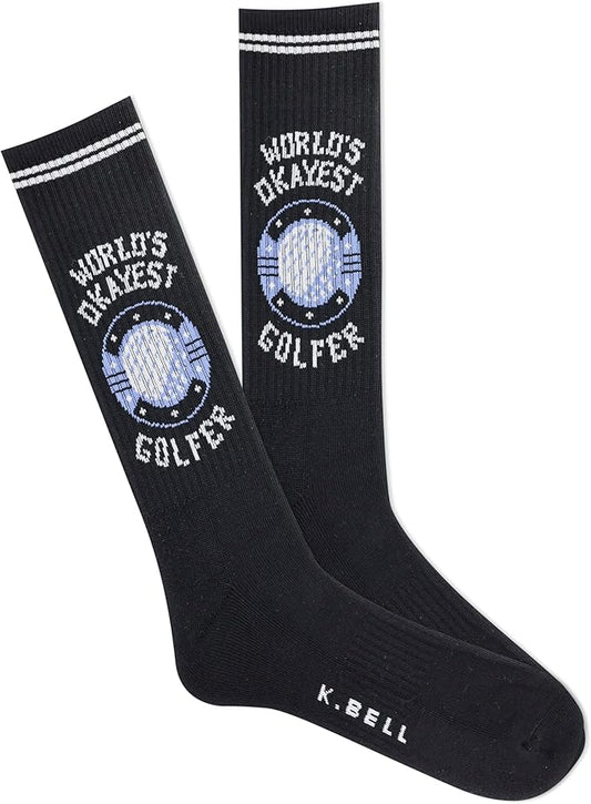 K BELL Men's Fun Sports & Outdoors Crew Socks