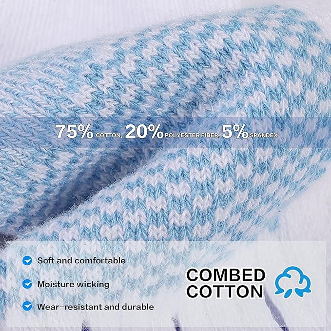 Ankle Socks for Women 6 Pairs Athletic Cushioned Running Low Cut Socks Womens