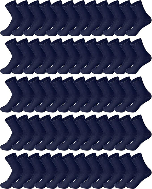 Tarpop 100 Pairs Bulk Mens Socks Moisture Wicking Casual Sports Ankle Socks for Homeless Unisex Adult Men Women