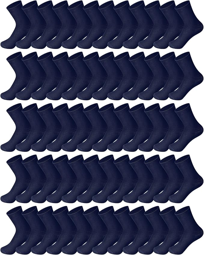 Tarpop 100 Pairs Bulk Mens Socks Moisture Wicking Casual Sports Ankle Socks for Homeless Unisex Adult Men Women