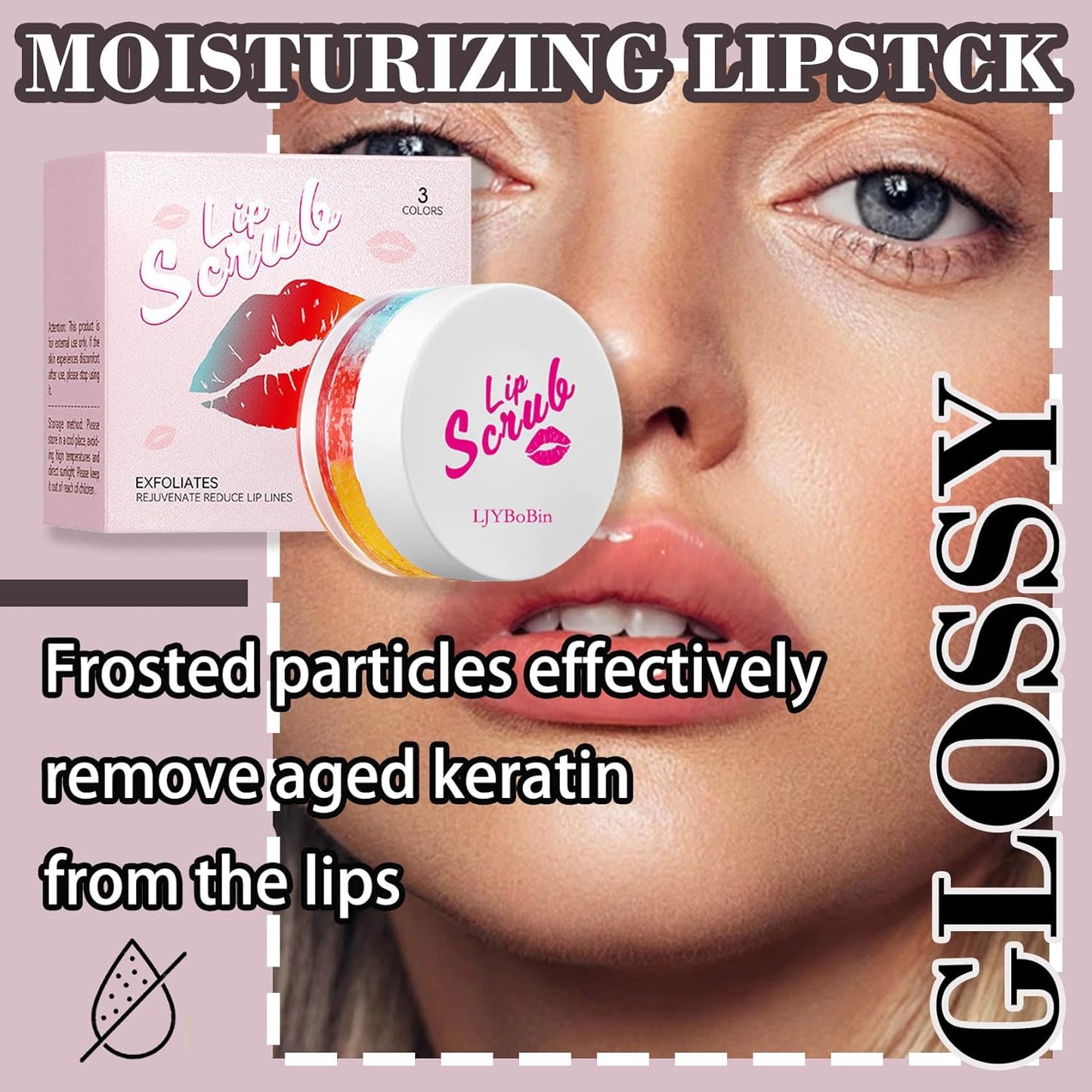 Nourishing Smooth Lip Scrub,Soft Long Lasting Moisturizing Lip Scrubber Exfoliator for Men & Women,Gentle Non-Greasy Sugar Scrub Lip Cares Moisturizer