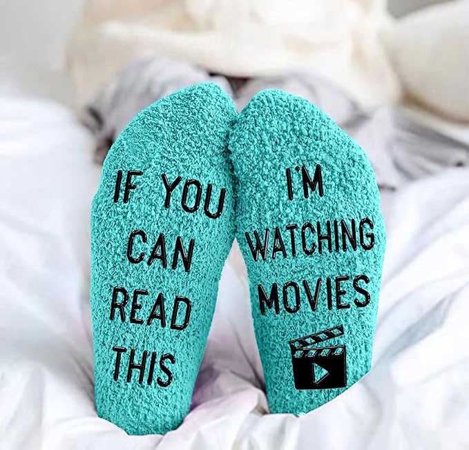 Movie Lover Gifts - Christmas Socks for Women, Funny and Horror Themed Gifts, Ideal for Movie Nights, Theater Gift