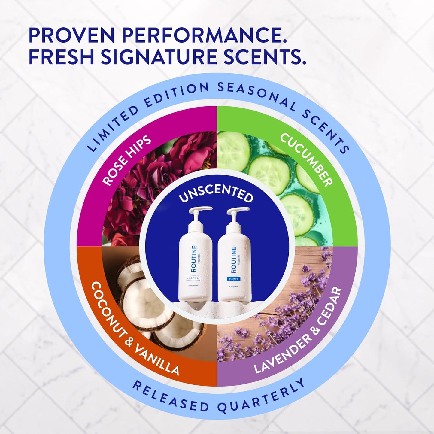 Routine Wellness Anti-Thinning Shampoo for Thinning Hair - Biotin DHT Blocker Women & Men - Color Safe Shampoo for Hair Loss & Healthy Hair - Rose Hips - 14oz